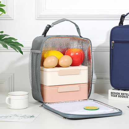 Blue Insulated Lunch Bag with Shoulder Strap - Portable & Large Capacity Thermal Bento Tote V888-ELOSUNG40036