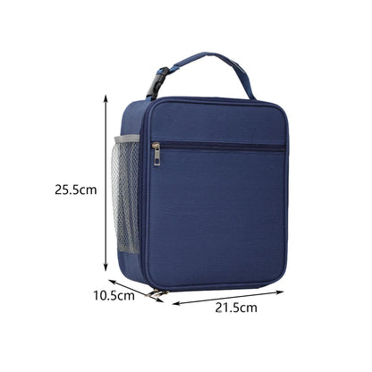 Blue Insulated Lunch Bag with Shoulder Strap - Portable & Large Capacity Thermal Bento Tote V888-ELOSUNG40036
