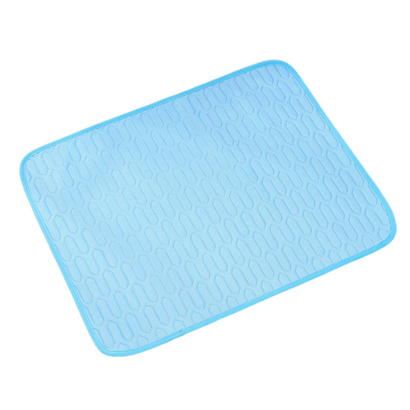 Blue Pet Summer Ice Silk Cooling Mat - Breathable Latex Sleep Pad for Dogs & Cats (100*70cm) V888-ELOSUNG40048