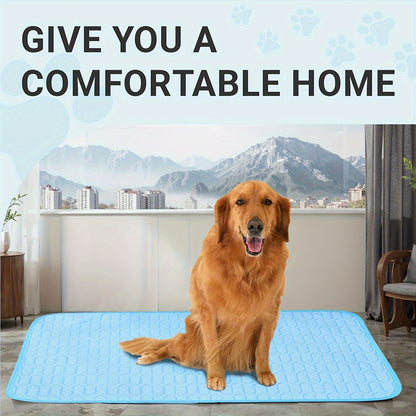 Grey Pet Summer Ice Silk Cooling Mat - Breathable Latex Sleep Pad for Dogs & Cats (40*30cm) V888-ELOSUNG40050