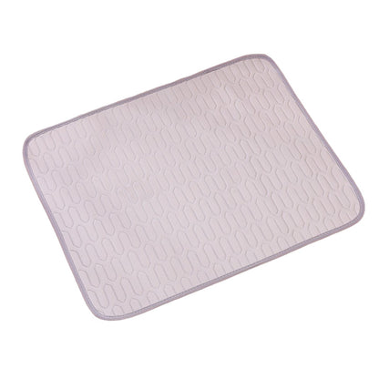 Grey Pet Summer Ice Silk Cooling Mat - Breathable Latex Sleep Pad for Dogs & Cats (50*40cm) V888-ELOSUNG40051
