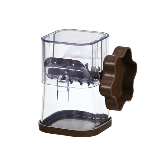 Coffee color Manual Nut & Chocolate Grinder - Effortless Peanut Walnut Chopper - Easy Clean Kitchen Tool V888-ELOSUNG40059