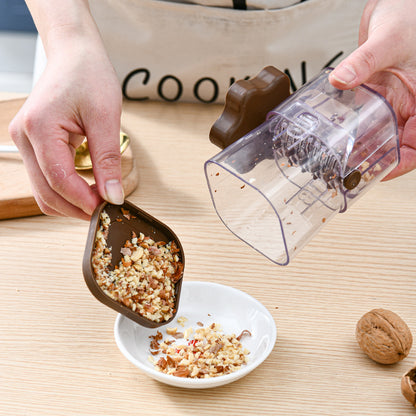 Coffee color Manual Nut & Chocolate Grinder - Effortless Peanut Walnut Chopper - Easy Clean Kitchen Tool V888-ELOSUNG40059