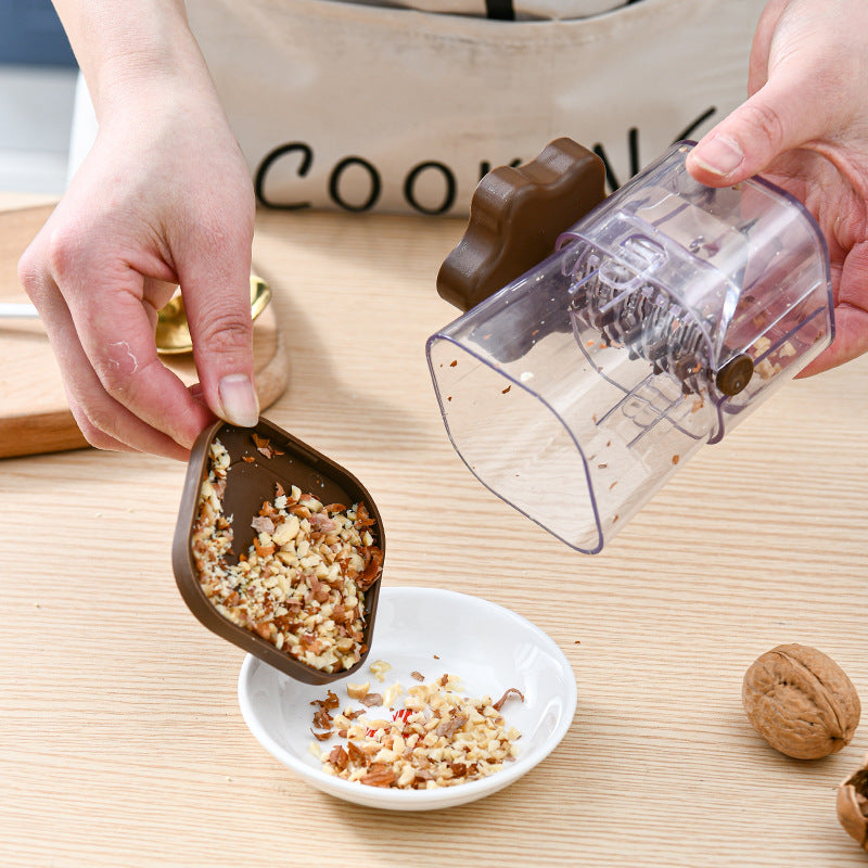 Yellow Manual Nut & Chocolate Grinder - Effortless Peanut Walnut Chopper - Easy Clean Kitchen Tool V888-ELOSUNG40060