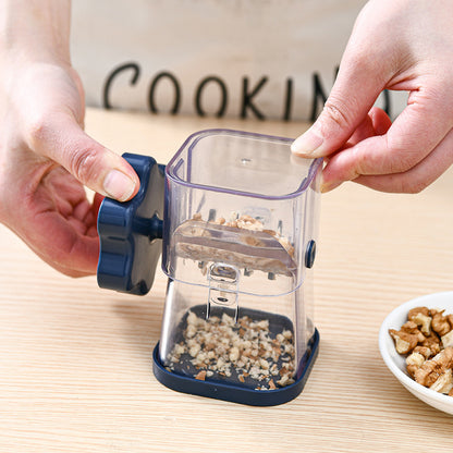 Navy blue Manual Nut & Chocolate Grinder - Effortless Peanut Walnut Chopper - Easy Clean Kitchen Tool V888-ELOSUNG40061