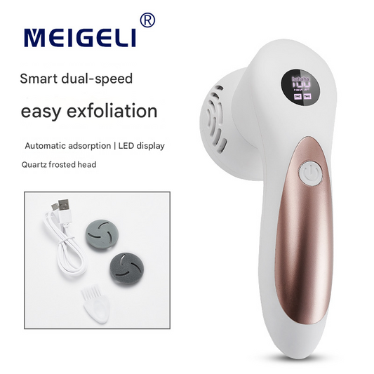 Black Electric Foot Callus Remover with Vacuum - Rechargeable Pedicure Tool with 3 Quartz Grinding Heads & V888-ELOSUNG40063