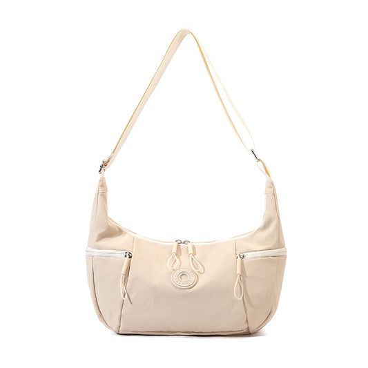 Beige Stylish & Lightweight Nylon Crossbody Bag for Women - Large Capacity Shoulder Hobo Bag with V888-ELOSUNG40074