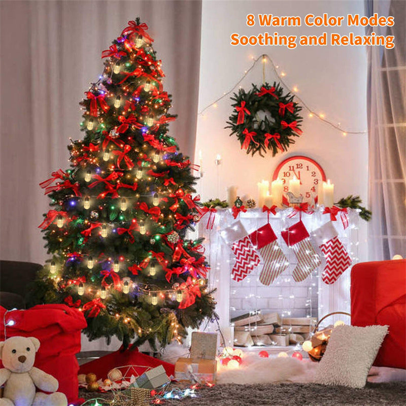 Colour Solar Powered Crystal Bubble String Lights - Waterproof Outdoor Decorative Lights V888-ELOSUNG40104