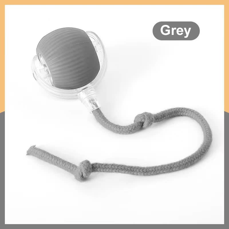 2-PCS Grey Automatic Interactive Cat Ball Toy with Rope - Durable & Bite-Resistant Pet Jump Ball for V888-ELOSUNG40113