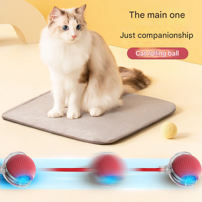2-PCS Grey Automatic Interactive Cat Ball Toy with Rope - Durable & Bite-Resistant Pet Jump Ball for V888-ELOSUNG40113