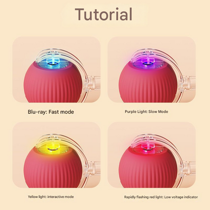 2-PCS Red Automatic Interactive Cat Ball Toy with Rope - Durable & Bite-Resistant Pet Jump Ball for V888-ELOSUNG40114
