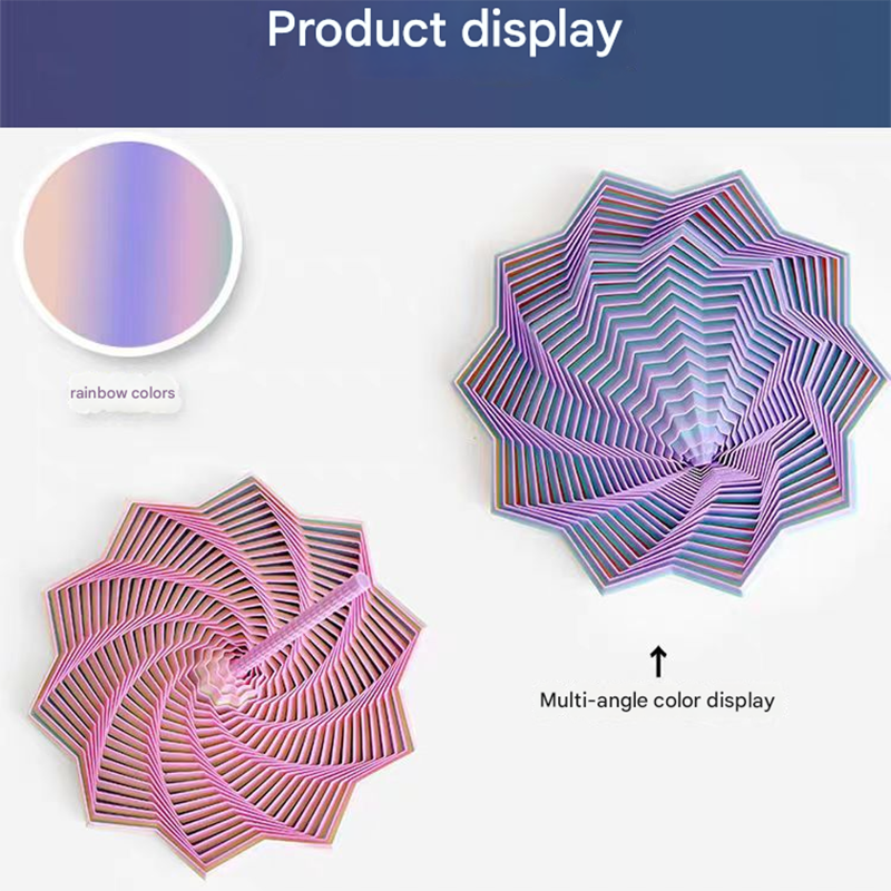 2-Pcs Candy color Smart 3D Printed Fidget Toy - Hexagonal Illusion Folding Desk Toy for Stress Relief & Focus V888-ELOSUNG40119