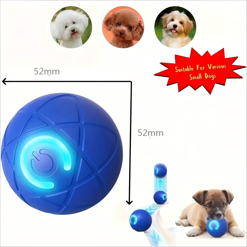 2-PCS Blue Intelligent Gravity Jump Ball - Dynamic Bite-Resistant Pet Toy for Cats & Small to Medium Breeds - V888-ELOSUNG40122