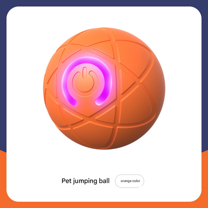2-PCS Orange Intelligent Gravity Jump Ball - Dynamic Bite-Resistant Pet Toy for Cats & Small to Medium Breeds V888-ELOSUNG40123