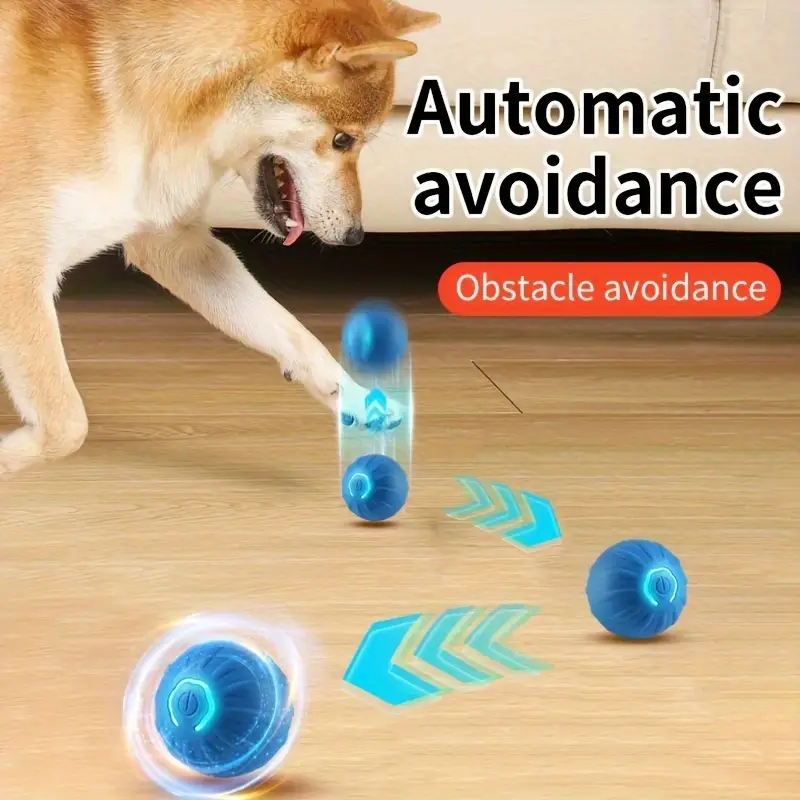 2-PCS Orange Intelligent Gravity Jump Ball - Dynamic Bite-Resistant Pet Toy for Cats & Small to Medium Breeds V888-ELOSUNG40123