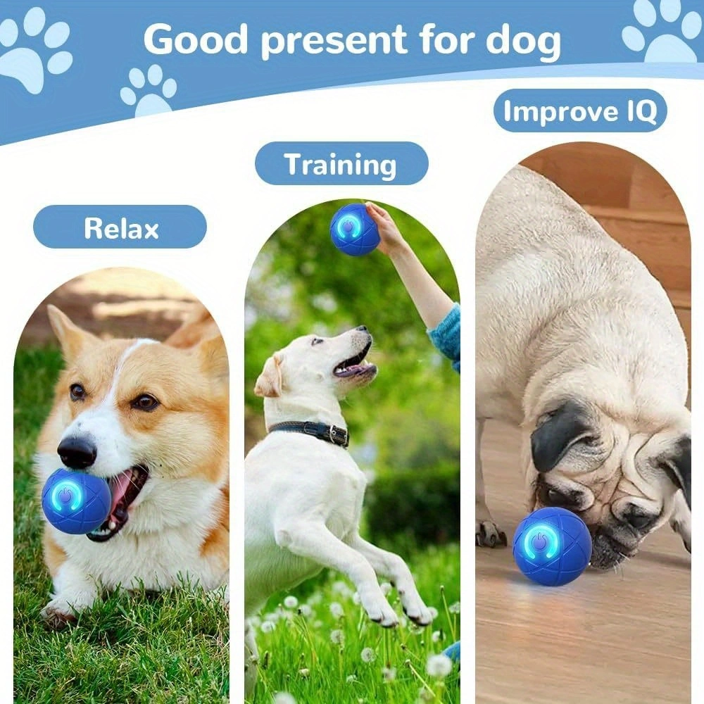 2-PCS Orange Intelligent Gravity Jump Ball - Dynamic Bite-Resistant Pet Toy for Cats & Small to Medium Breeds V888-ELOSUNG40123