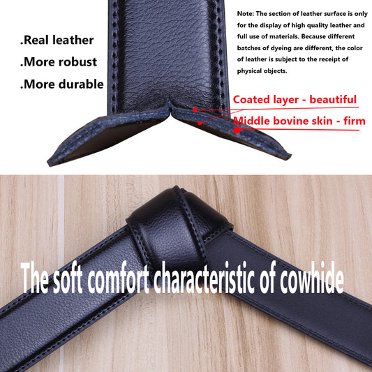 Valentine's Day Gift - Premium Men's Genuine Leather Automatic Buckle Belt - Business & Casual(Style 1) V888-ELOSUNG40135