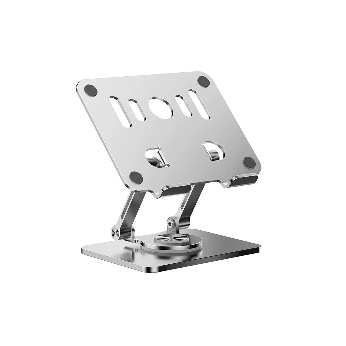 Grey 360 degree Rotating Tablet & Phone Stand - Heavy-Duty Aluminum Adjustable Holder with Cooling for iPad, V888-ELOSUNG40156