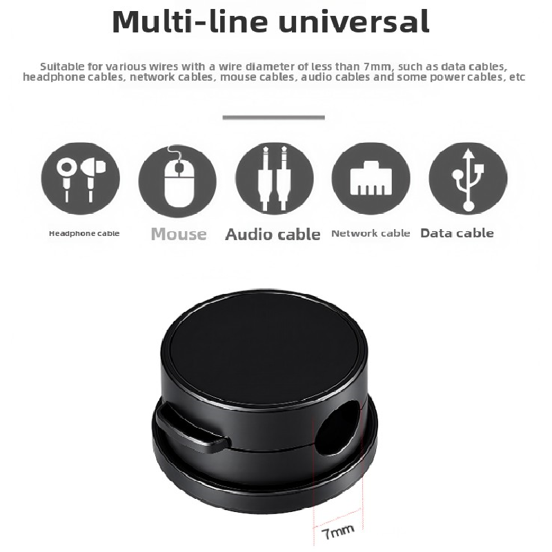 10-PCS White 360 Degree Rotating Cable Organizer with Magnetic Mount for Desktop Wire Management V888-ELOSUNG40159
