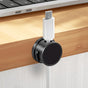 10-PCS Black 360 Degree Rotating Cable Organizer with Magnetic Mount for Desktop Wire Management V888-ELOSUNG40160
