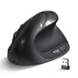 Black 3rd Gen Vertical Wireless Mouse with USB-C Charging - Ergonomic 2.4G Silent Click Design for Office and V888-ELOSUNG40164