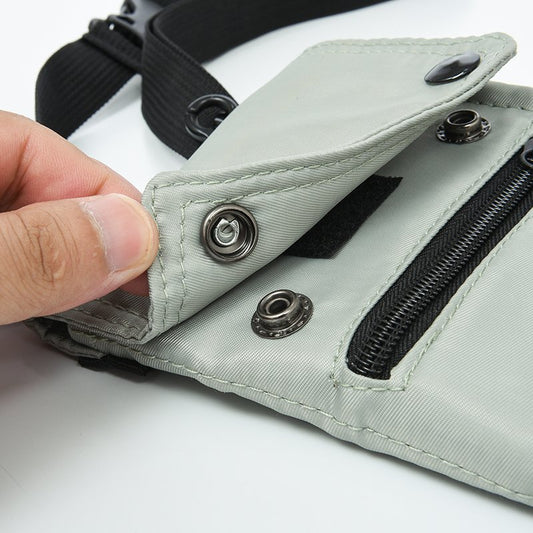 Black Men's & Women's Nylon Crossbody Phone Bag - Multi-purpose Splash-proof Shoulder Pouch for Travel & V888-ELOSUNG40166
