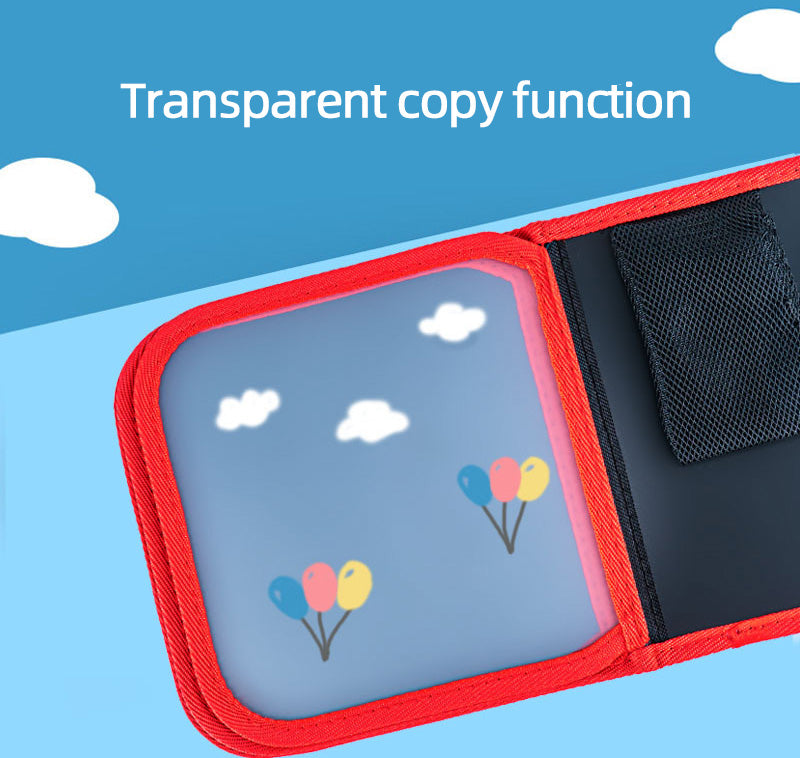 Red dinosaur Portable Reusable Drawing Board for Kids - erasable Doodle Book with Water Chalk Pens - Toddler V888-ELOSUNG40171