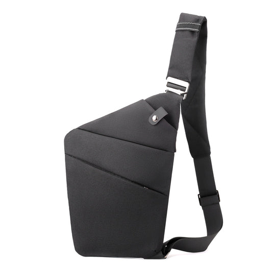 Black Anti-theft Crossbody Sling Bag for Men & Women - Slim, Lightweight Chest Shoulder Pack for Travel & V888-ELOSUNG40174