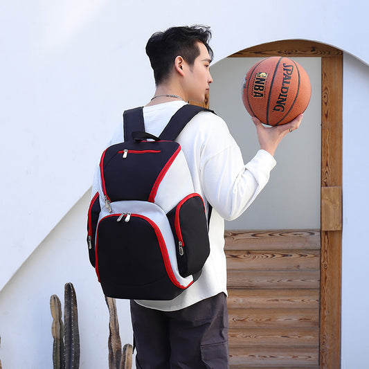Blue Large Capacity Oxford Cloth Basketball Backpack - Waterproof Gym & Travel Bag for Men & Women with V888-ELOSUNG40188