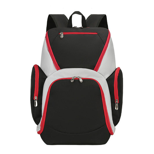 Black and red Large Capacity Oxford Cloth Basketball Backpack - Waterproof Gym & Travel Bag for Men & Women V888-ELOSUNG40192