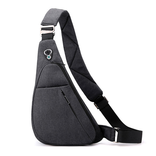 Black on the right shoulder New Men's Reflective Crossbody Sling Bag - Casual Commuter Shoulder Chest Pack V888-ELOSUNG40197
