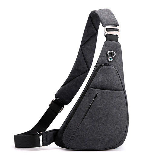 Black left shoulder New Men's Reflective Crossbody Sling Bag - Casual Commuter Shoulder Chest Pack for Daily V888-ELOSUNG40199