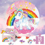 Unicorn puzzle Round Cardboard 70-Piece Jigsaw Puzzle - Educational Kids Puzzle Toy, Fun & Engaging V888-ELOSUNG40210