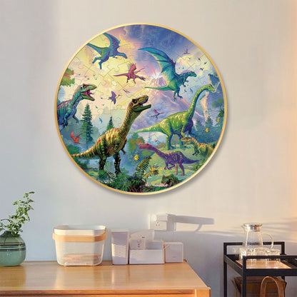 Dinosaur jigsaw puzzle Round Cardboard 70-Piece Jigsaw Puzzle - Educational Kids Puzzle Toy, Fun & Engaging V888-ELOSUNG40212