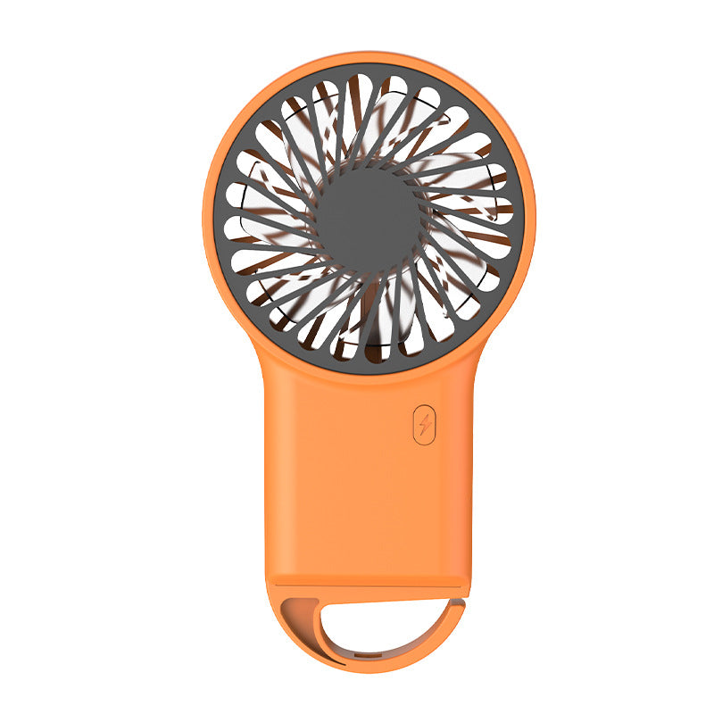 2-PCS Orange New Portable Handheld Air Cooler Fan - Foldable Desktop USB Rechargeable Mini Fan with Climbing V888-ELOSUNG40213