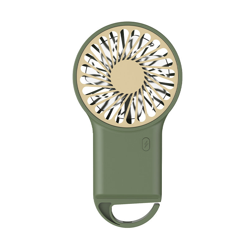 2-PCS Green New Portable Handheld Air Cooler Fan - Foldable Desktop USB Rechargeable Mini Fan with Climbing V888-ELOSUNG40214