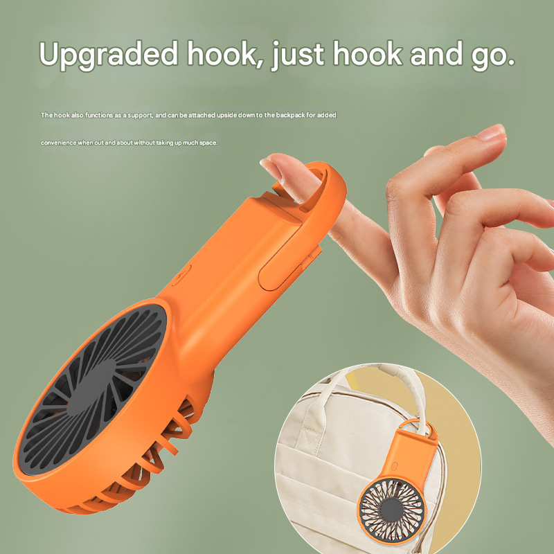 2-PCS White New Portable Handheld Air Cooler Fan - Foldable Desktop USB Rechargeable Mini Fan with Climbing V888-ELOSUNG40215