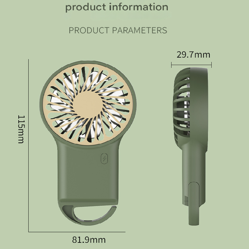 2-PCS White New Portable Handheld Air Cooler Fan - Foldable Desktop USB Rechargeable Mini Fan with Climbing V888-ELOSUNG40215
