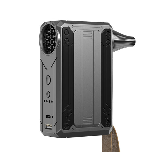Black Multifunctional Turbo Fan - Portable High-Speed Dust Blower with LED Light & Emergency Power Bank for V888-ELOSUNG40249