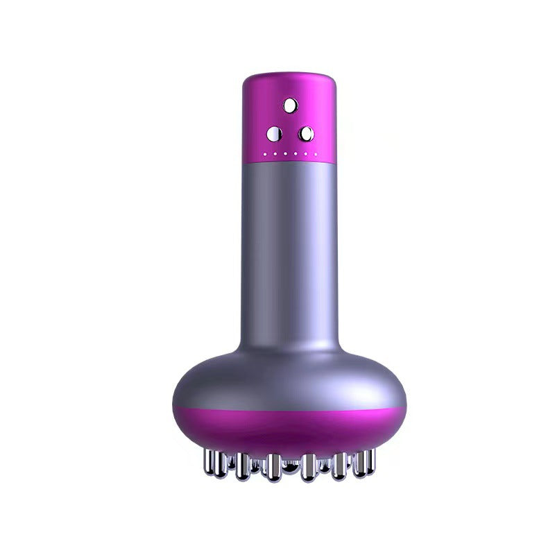 Purple Electric Meridian Brush Massager - 6-in-1 Handheld Device with Vibration, Microcurrent, and Heat V888-ELOSUNG40260