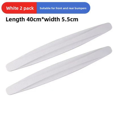 3-PCS White Universal Car Bumper Protector Strips - Carbon Fiber Look Anti-Scratch Guards (2-Pack) V888-ELOSUNG40277