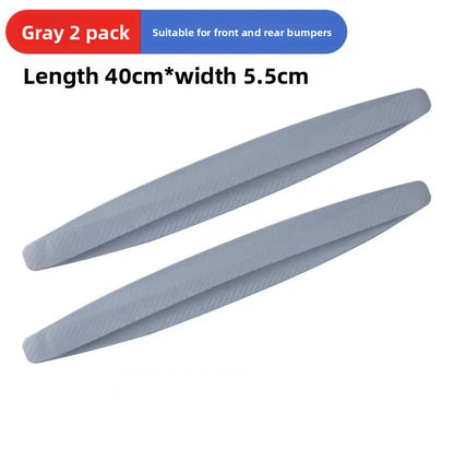 3-PCS Grey Universal Car Bumper Protector Strips - Carbon Fiber Look Anti-Scratch Guards (2-Pack) V888-ELOSUNG40279
