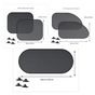 Black Universal Car Window Sun Shade Set - Mesh Fabric UV Protection(One solid rear panel + two angled panels V888-ELOSUNG40283