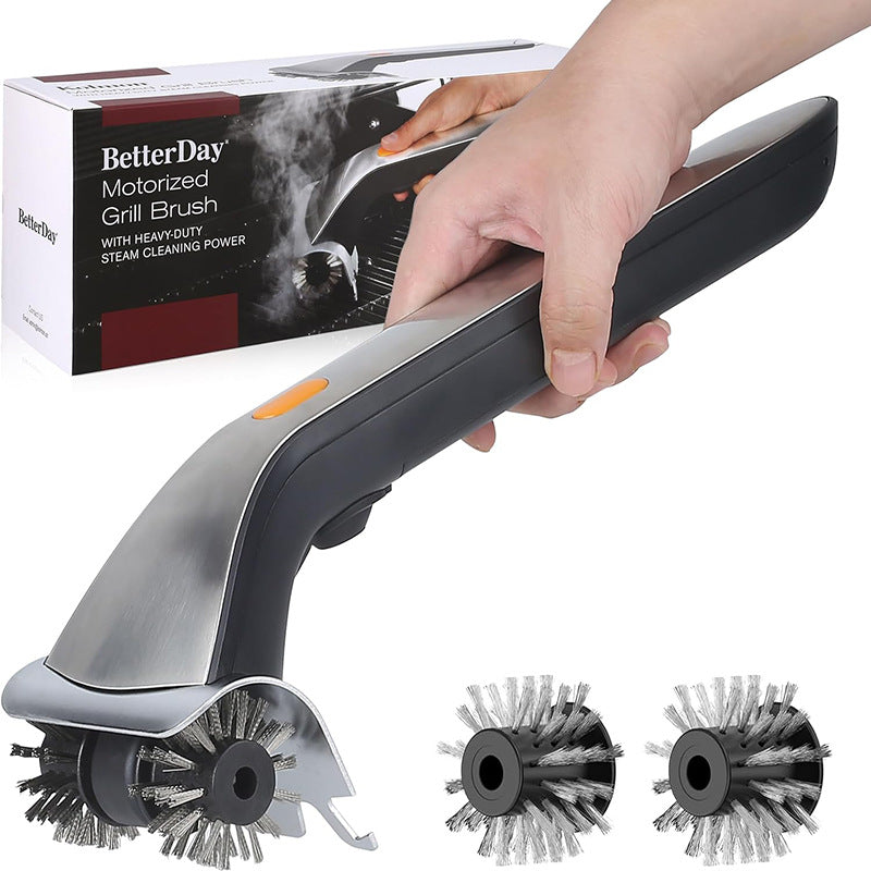 Powerful Electric Steam Grill Brush with Built-in Scraper - Deep Clean for All BBQ Grates V888-ELOSUNG40310