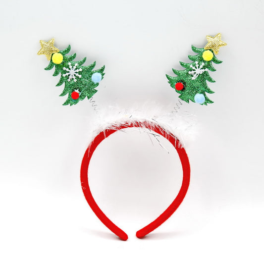 3-PCS Christmas tree Festive Christmas Headbands for Adults & Kids - Reindeer Antlers, Santa, Snowman & V888-ELOSUNG40332