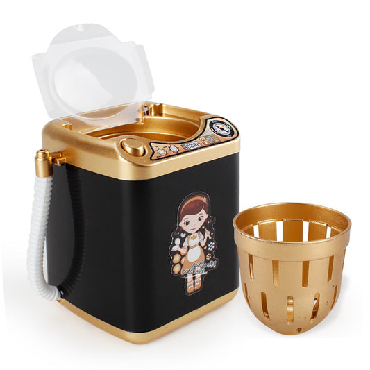Black Kids Mini Electric Toy Washing Machine with Spin Dryer Basket - Pretend Play Appliance V888-ELOSUNG40358