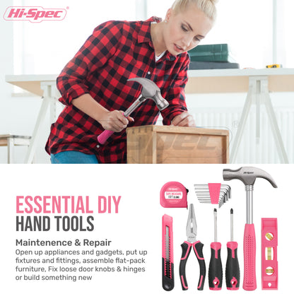58 Piece Home Tool Set with 8V Cordless Drill Driver Kit Rechargeable Electric Screwdriver for DIY Repairs V888-ELOSUNG40378