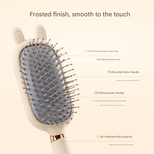 Square comb Soft Touch Air Cushion Hair Brush with Built-in Cleaning Claw Detangling Massage Comb for Wet and V888-ELOSUNG40398