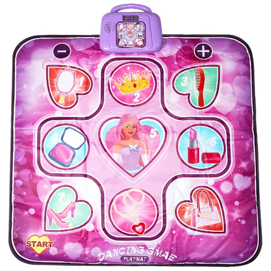 Kids Electronic Dance Mat Princess Theme Musical Rhythm Game with LED Lights Adjustable Volume Non-Slip Floor V888-ELOSUNG40407