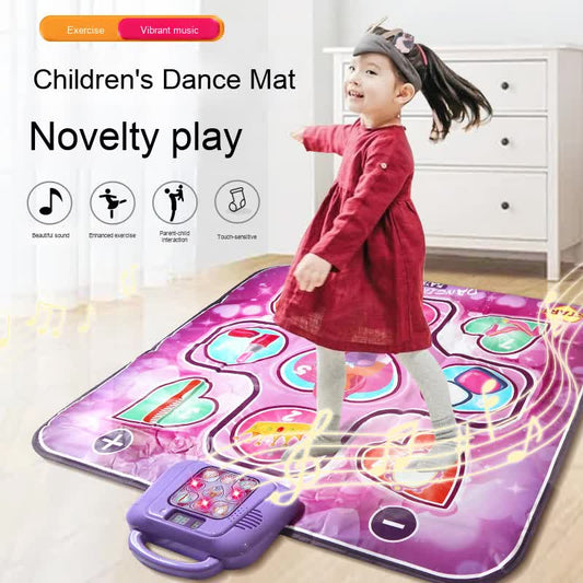 Kids Electronic Dance Mat Princess Theme Musical Rhythm Game with LED Lights Adjustable Volume Non-Slip Floor V888-ELOSUNG40407